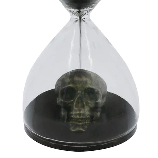 6.5" Antique Gold Skull Hourglass Tabletop Décor by Ashland®